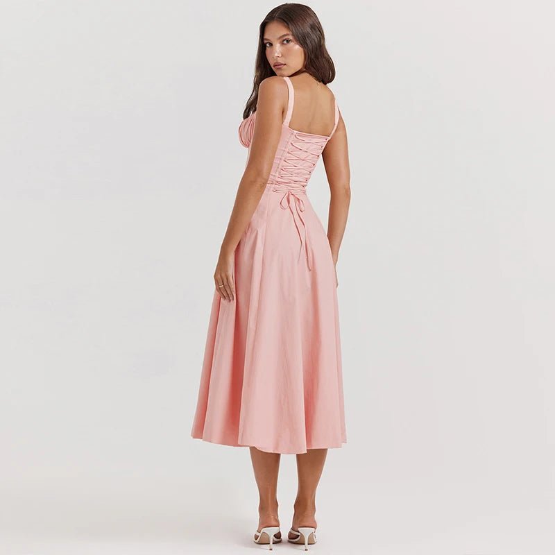 שמלת קיץ פרחונית לנשים - גליה, שמלת חופשה אלגנטית 2024 - Milu