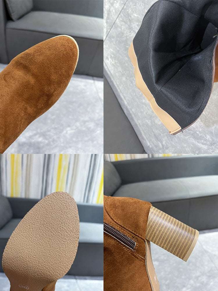 מגפי בוקרים Valencia לנשים בצבע חאקי, מגפי בוקרים Valencia לנשים בצבע שחור, מגפי בוקרים Valencia לנשים בצבע ערמוני