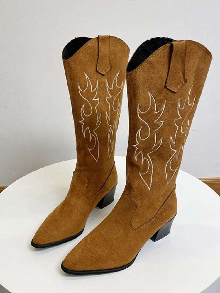 מגפי נשים Elian בצבע חום, מגפיים שטוחים לנשים בצבע שחור, מגפוני חורף לנשים נוחים