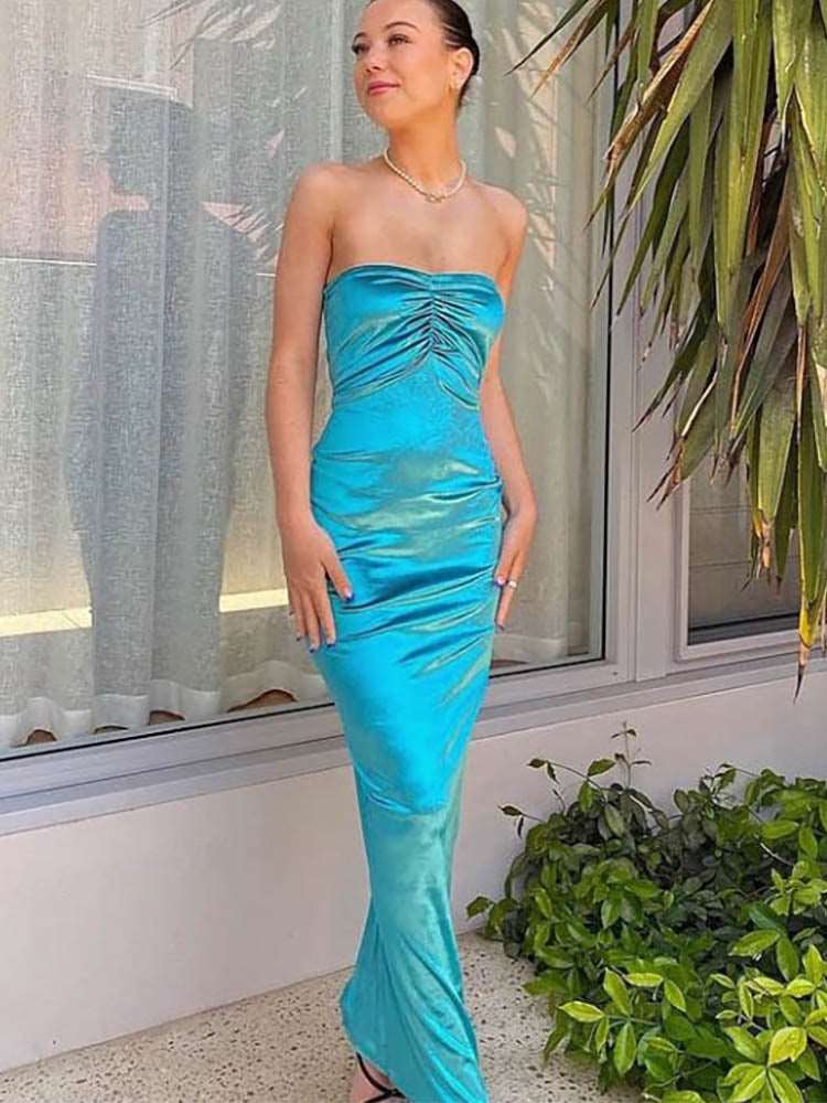 שמלת סטרפלס קטיפה- עדן