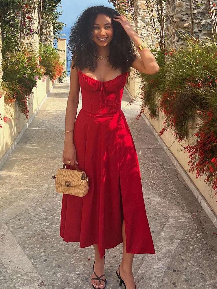 שמלת קיץ פרחונית לנשים, שמלת חופשה אלגנטית 2024