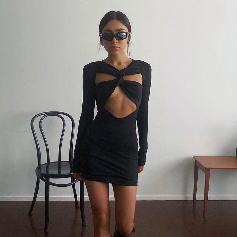 שמלת מיני אסימטרית- שרונה - Milu