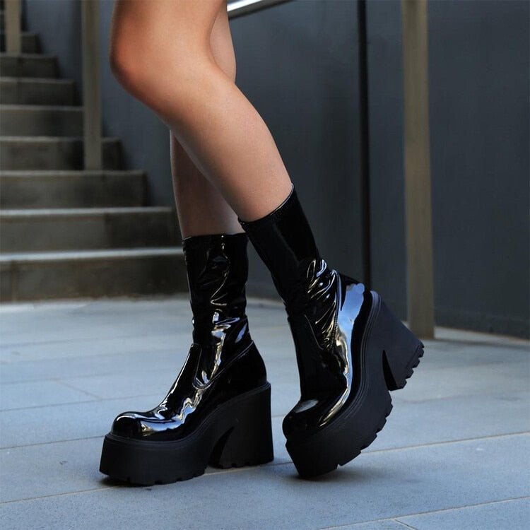 מגפי עקב פלטפורמה Miya - סטייל ונוחות ברמה גבוהה - Milu