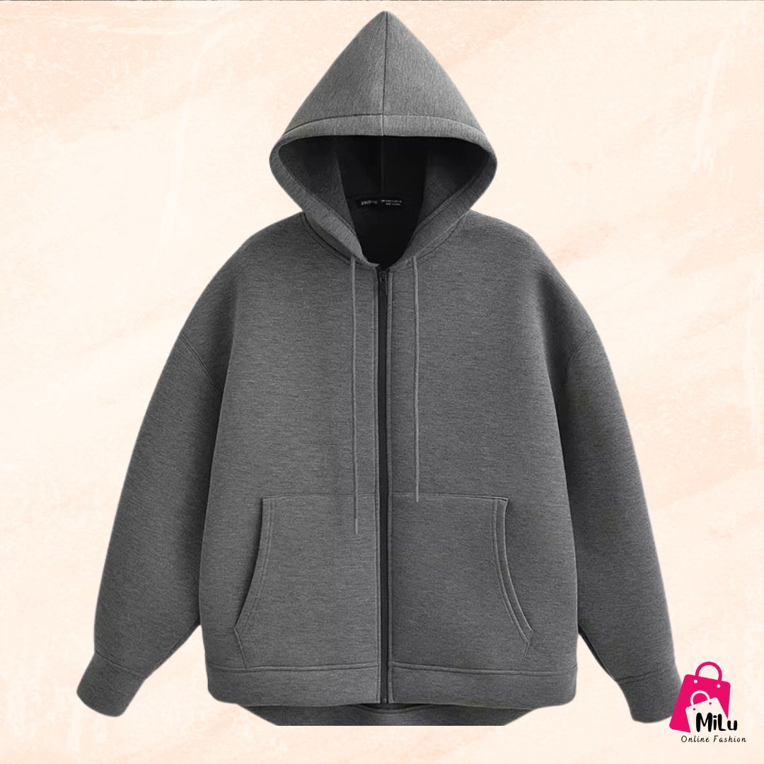 קפוצ’ון אפור כהה לנשים – Milu Shop